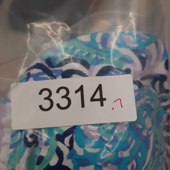 Lilly Pulitzer Womens Araza One Piece Teal blue Size 4 ruffle lace neck line - Picture 5 of 5